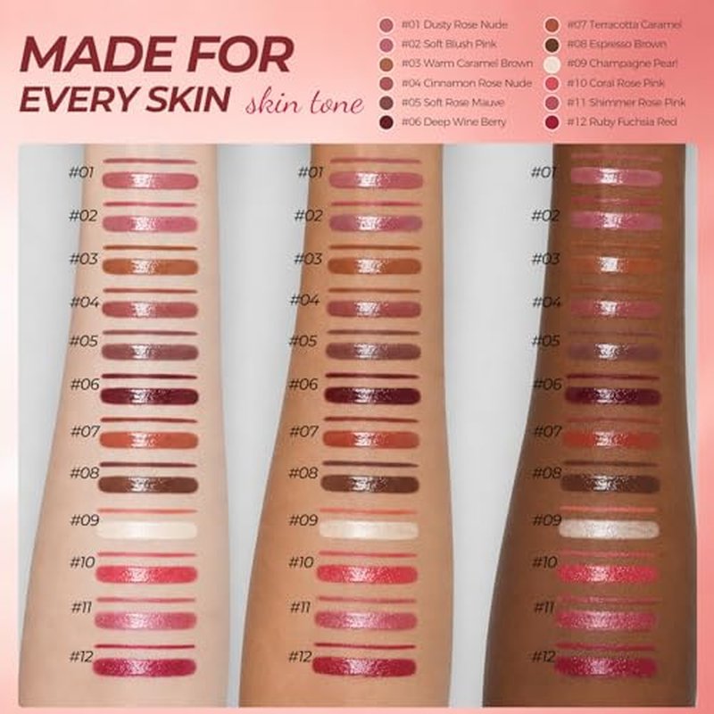 2-in-1 Lip Liner & Gloss Duo - Pearl Shine & Coral