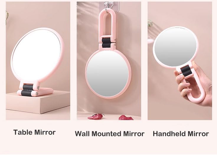 1X 5X Double-Sided Magnifying Mirror with Rotatable Handle