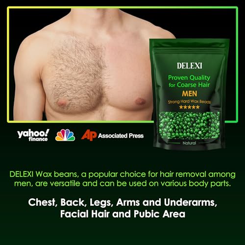Men¡¯s Waxing Kit for Coarse Back & Chest Hair ? New Heavy-Duty Edition ? Home Waxing System for Couples & Male Grooming ? Includes Analog Warmer & Precision Tools for Beard & Brows