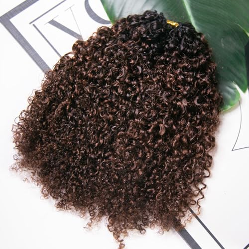 Human Hair Crochet Braids 18" - T1B/4 Kinky Curly