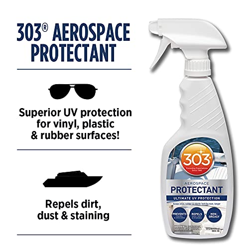 303 Products Marine Aerospace Protectant – UV Protection – Repels Dust, Dirt, & Staining – Smooth Matte Finish – Restores Like-New Appearance – 16 Fl. Oz. (30340CSR)