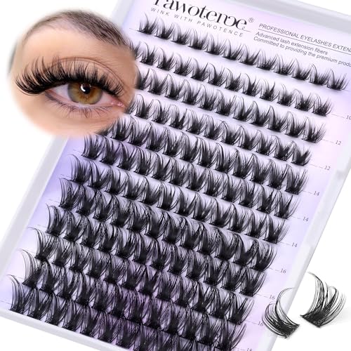 Pawotence Wispy Cluster Lashes 10-18mm DIY Eyelash Extensions