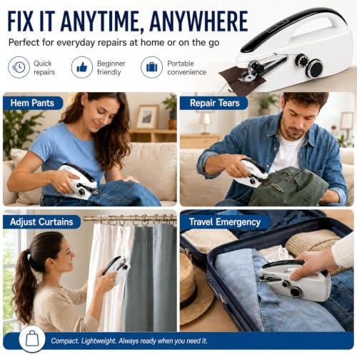 SJIJEJD Handheld Sewing Machine for Adults & Beginners - Variant B, USB Portable