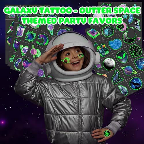 Glow Galaxy Temporary Tattoos – UV & Glow-in-Dark Stickers