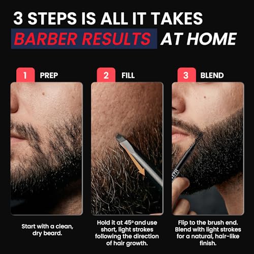 Beard Pencil Filler - Waterproof Dual-Ended for Men
