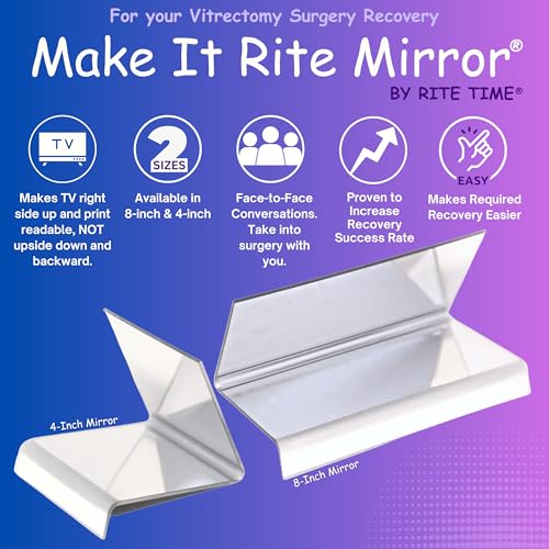 8" Wide 2-Way Mirror for Face Down Vitrectomy Recovery