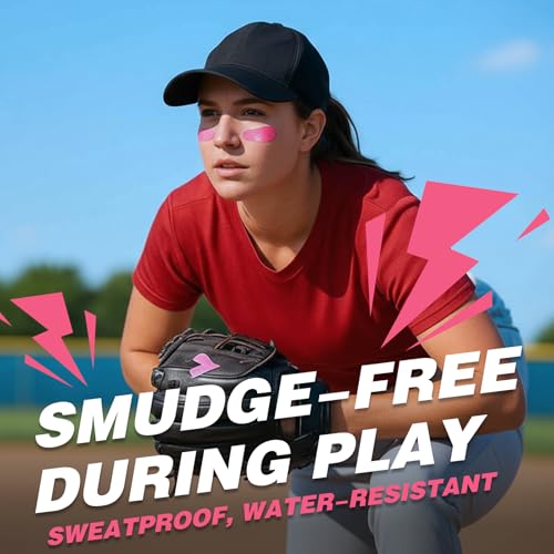 Pink Eyeblack Stick, Oil-Based Sports Face Paint, 5-Pack