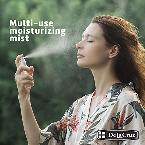 De La Cruz Rose Water and Glycerin Spray for Face - Rosewater Facial Toner and Moisturizer Mist for Skin and Hair 8 fl oz (236 mL)