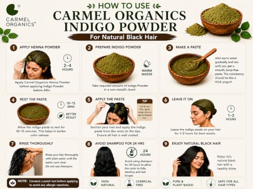 Henna & Indigo Hair Color Powder Combo - Natural Black & Brown
