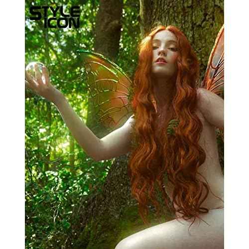 Style Icon 32¡± Long Wavy Wig Middle Part Synthetic Wigs Lace Front High Temperature Fiber Heat Resistant Wig (32 Inches, TTOL 99A/340C/145T)