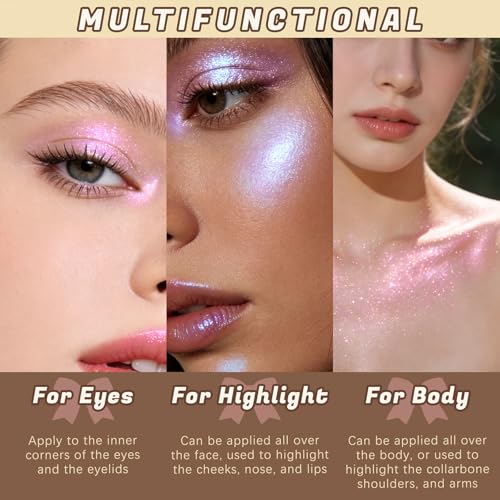Noerrors Holographic Glitter Eyeshadow Palette - 4 Shades