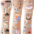Piano Notes Temporary Tattoos 430 PCS (30 Sheets)