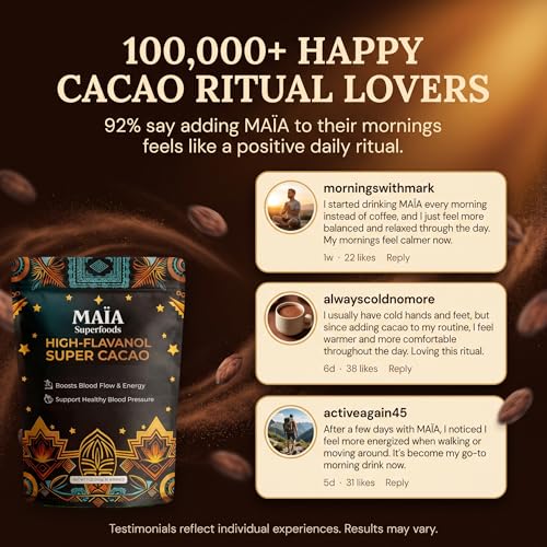 Maia Ceremonial Cacao - 30 Servings | High Flavanols for Heart & Wellness