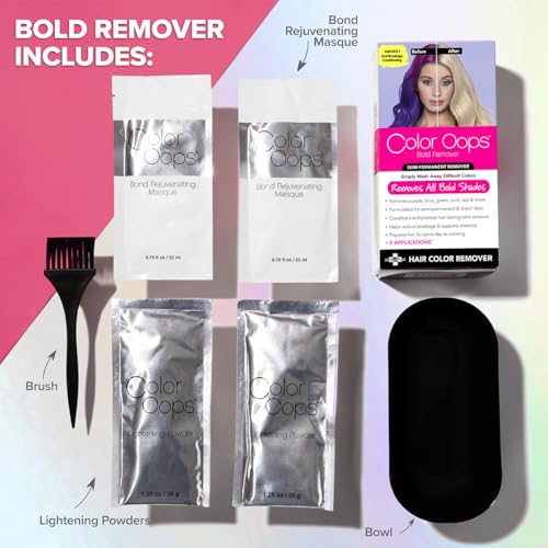 Color Oops Bold Hair Color Remover & Barrier Stick Bundle - Vegan, Cruelty-Free, 2 Applications