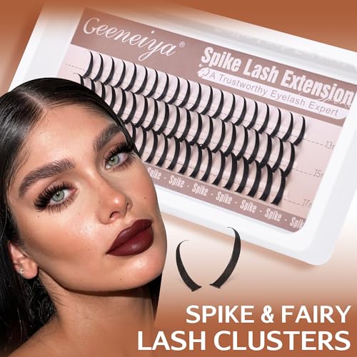 Geeneiya Lash Clusters with Spikes 40D+50D 8-18MM D Curl Extensions