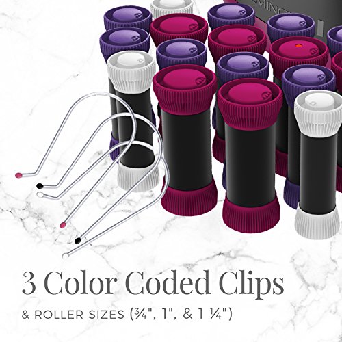 Remington Ionic Conditioning Hair Setter, 20 Velvet Hair Rollers, 6 Large (1¨ù¡±), 10 Medium (1"), 4 Small (¨ú¡±), Blowout Style Hair Curlers
