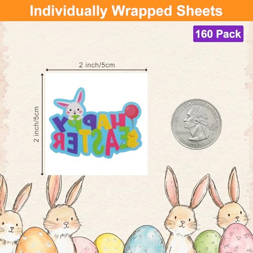 Easter Temporary Tattoos for Kids - 160 Pack