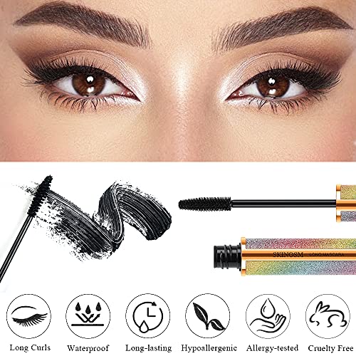 4D Silk Fiber Mascara - Waterproof Volume & Length, 2 Pack