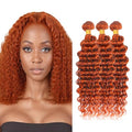 Ginger 350 Deep Wave Human Hair Bundles 14 14 14 inch