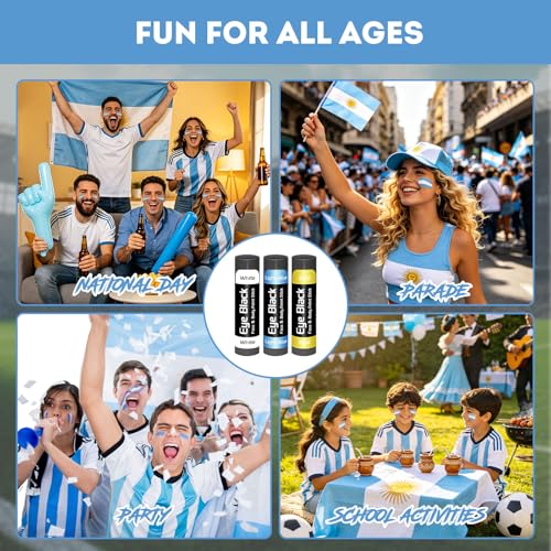 14-Pack Argentina Eye Black Sticks for Sports