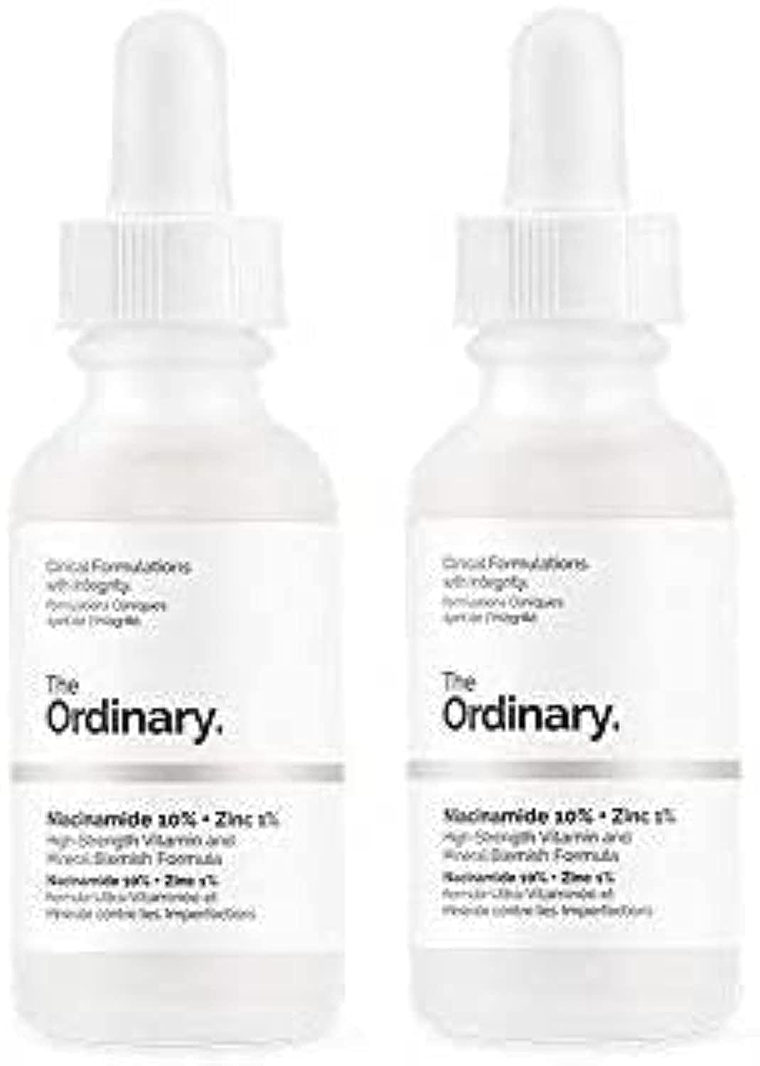 2 Packs of The Ordinary Niacinamide 10% + Zinc 1% 30ml