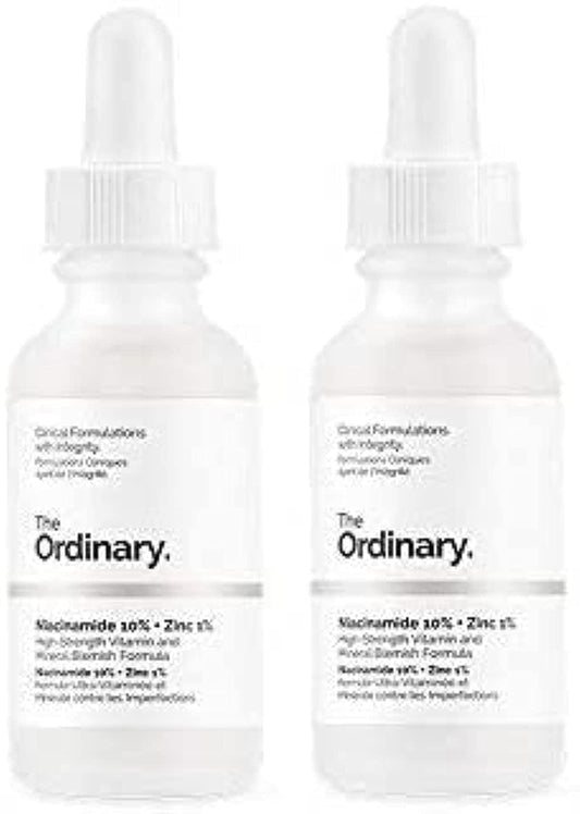 2 Packs of The Ordinary Niacinamide 10% + Zinc 1% 30ml