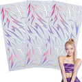 Holographic Lightning Bolt Temporary Tattoos | Y2K Rave Festival (3 Sheets)