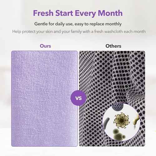 Korean Exfoliating Washcloths [4 Pack] ? Daily Body Scrubber Towels for Shower, Back & Full-Body Use ? Loofah Alternative, Quick-Drying Bath Cloths, Made in Korea