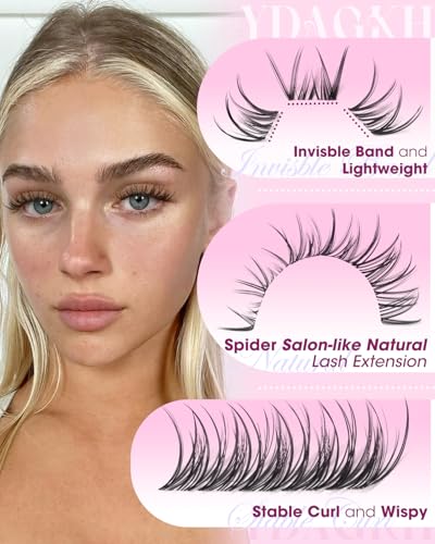 Spider Lash Clusters 10-14mm CC Curly Clear Band Eyelashes