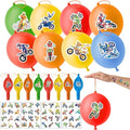 72-Piece Dirt Bike Party Favors Pack - Punch Balloons & Tattoos