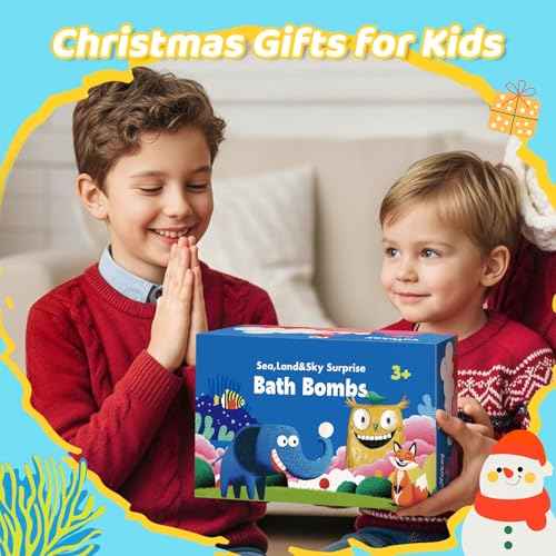 30 Bath Bombs for Kids with Toys Inside, Kids Bath Bombs Gift Set with 30 Sea & Land & Sky Animal Surprise Toy, Bubble Bath Toys, Christmas Gifts for Girls Boys, Stocking Stuffers