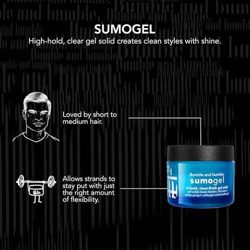 Bumble and bumble. Sumogel Hi-Hold Styling Hair Gel | Strong Hold + Hi-shine Finish | Straight to Coily, 1.5 Ounce