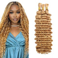Honey Blonde Human Braiding Hair 24 Inch 2 Bundles