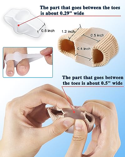 Bunion Corrector Toe Separators 4-Pack for Pain Relief