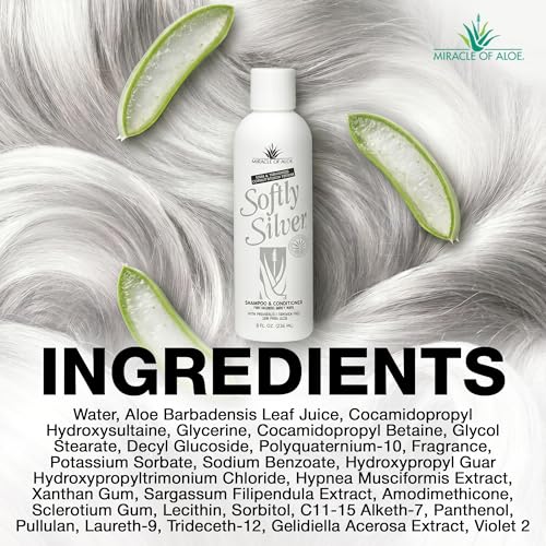 Softly Silver Purple Shampoo for Gray Hair with Aloe Vera