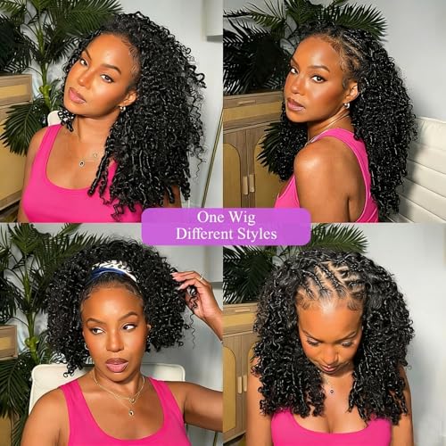 Pinketer Burmese Curly Half Wig Human Hair 14" Glueless