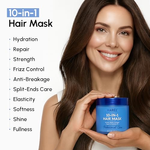 MAREE Deep Conditioning Hair Mask for Dry & Damaged Hair - 10 Fl Oz