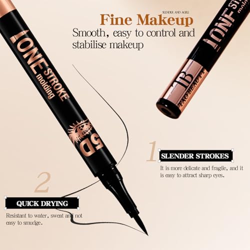 ADMD Waterproof Eyeliner Pen - Ultra Fine Tip, 24Hr Wear