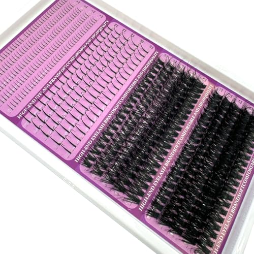 D Curve Lash Clusters Kit - 20 Rows Spiky Eyelash Extensions