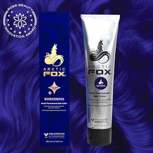 Arctic Fox Sorceress Semi-Permanent Blue Hair Dye 5.6 oz - Vegan, Ammonia-Free