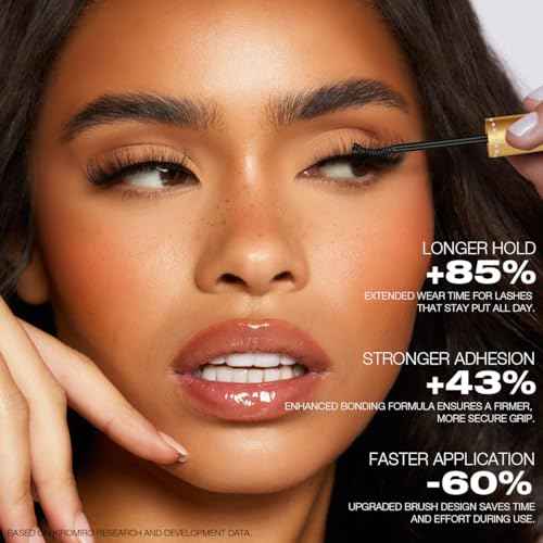 Kiromiro Lash Bond and Seal Black lash Glue for DIY Cluster Eyelash Extensions, Strong Hold, Smuge-proof, Long Lasting Cluster Lashes Adhesive Latex-Free