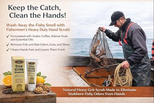 DockTime Fish Stink Remover - Citrus Exfoliating Hand Scrub for Anglers