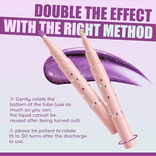 4-Color Shimmer Liquid Eyeshadow Stick with Brush