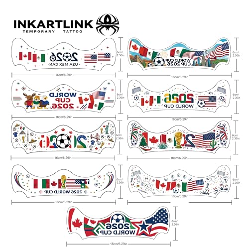 World Cup Face Stickers Waterproof Glitter Temporary Tattoos