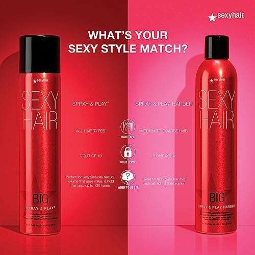 SexyHair Spray & Play Harder Firm Volumizing Hairspray