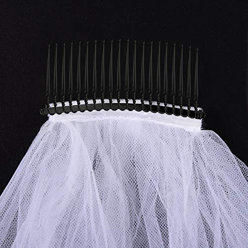 Hicarer 5 Pack Black Metal Hair Combs with 20 Teeth for Veils