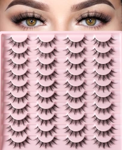 FARRED R5 Wispy False Eyelashes 20 Pairs Natural & Dramatic Styles