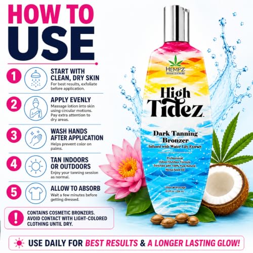 Hempz High Tidez Dark Tanning Bronzer 8.5oz