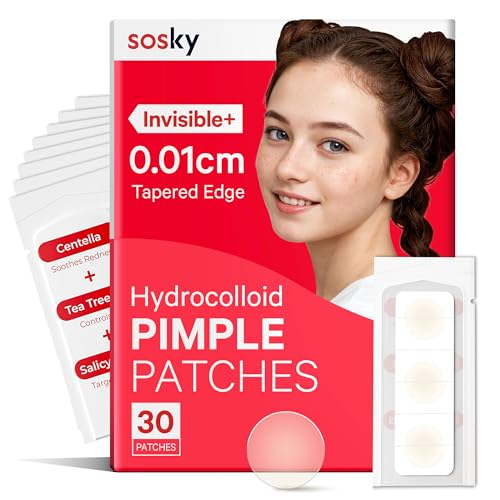 Sosky Hydrocolloid Pimple Patches with Salicylic Acid - 30 Count