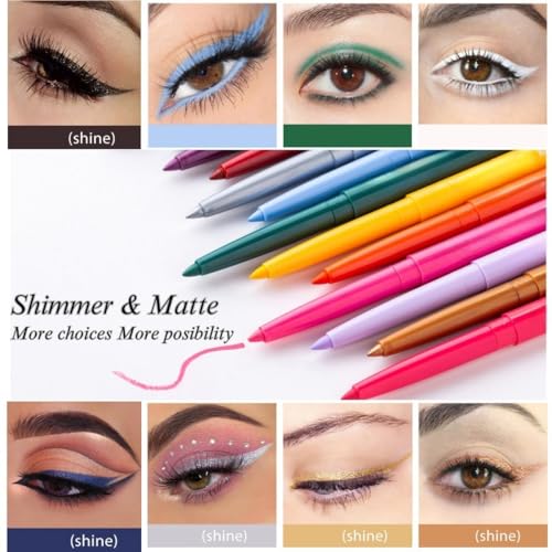 Retractable Eyeliner Pencil - Smudge Proof, Creamy Pigmented